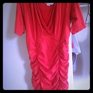 Neck Wrap Ruched Waisted Bodycon Dress